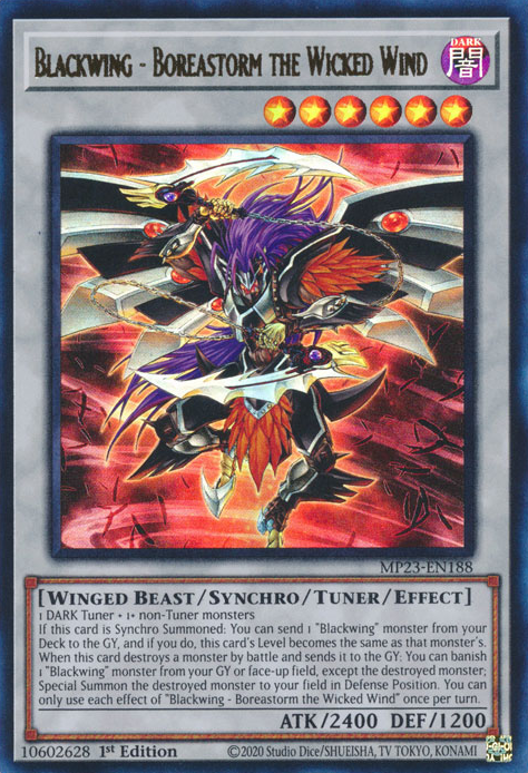 Blackwing - Boreastorm the Wicked Wind [MP23-EN188] Ultra Rare | The CG Realm