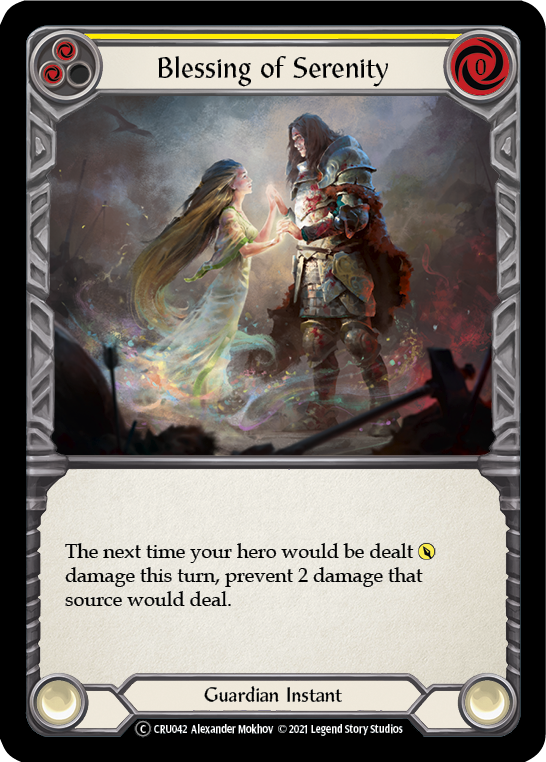 Blessing of Serenity (Yellow) [U-CRU042] (Crucible of War Unlimited)  Unlimited Normal | The CG Realm