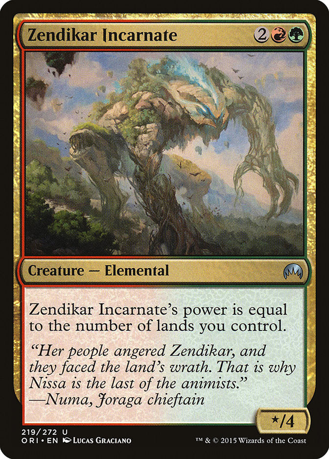 Zendikar Incarnate [Magic Origins] | The CG Realm