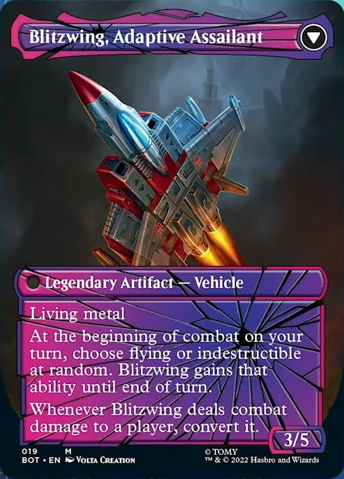 Blitzwing, Cruel Tormentor (Shattered Glass) (BOT-019) - Transformers: (convertdfc, shatteredglass) (Borderless)