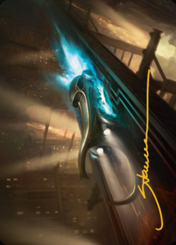 Run Out of Town Art Card (Gold-Stamped Signature) [Streets of New Capenna Art Series] | The CG Realm