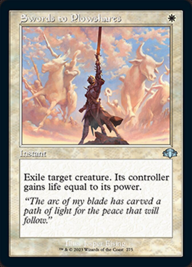 Swords to Plowshares (Retro) [Dominaria Remastered] | The CG Realm