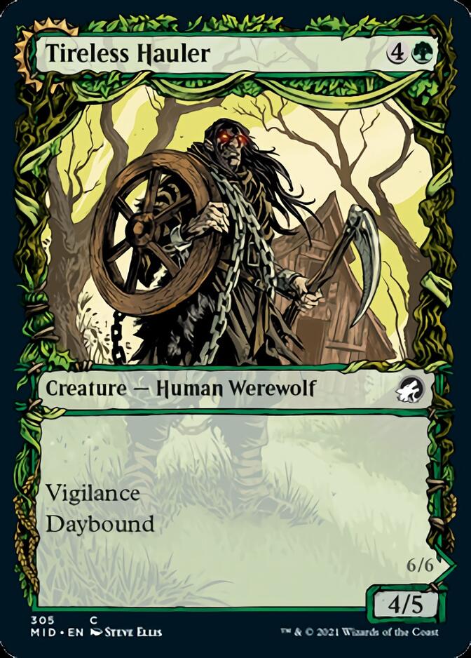 Tireless Hauler (Showcase) (MID-305) - Innistrad: Midnight Hunt: (Showcase, Double Faced Transform)