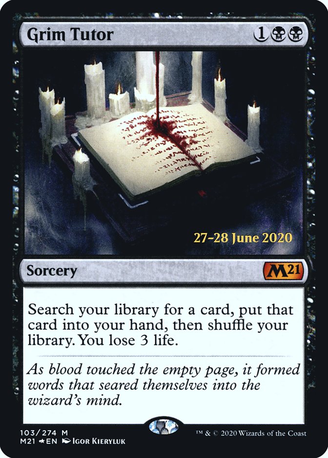 Grim Tutor [Core Set 2021 Prerelease Promos] | The CG Realm