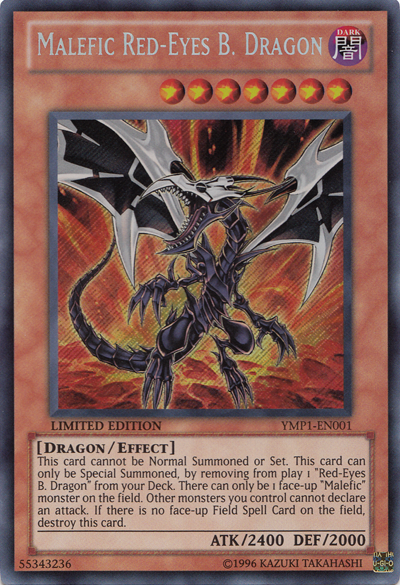 Malefic Red-Eyes B. Dragon [YMP1-EN001] Secret Rare | The CG Realm