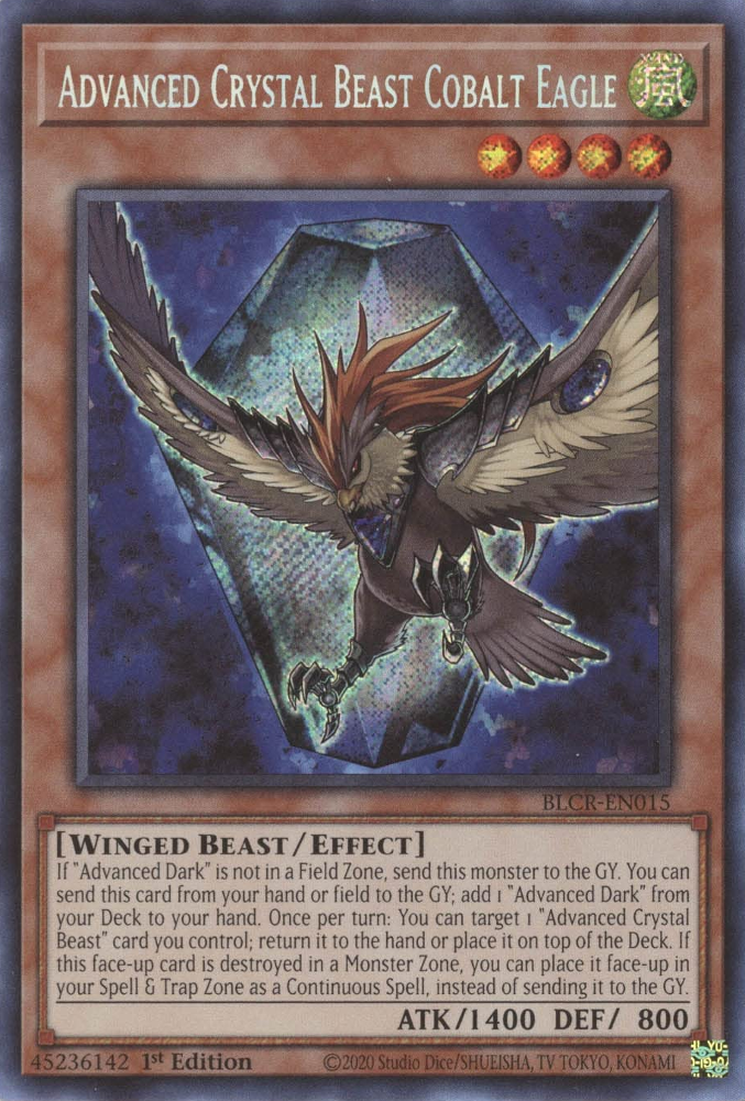 Advanced Crystal Beast Cobalt Eagle [BLCR-EN015] Secret Rare | The CG Realm