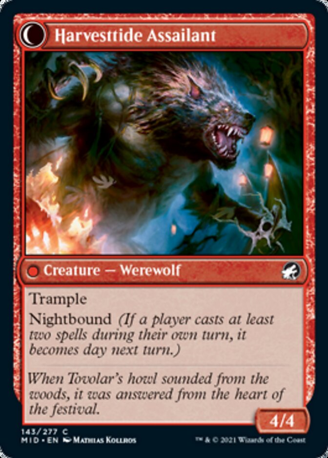 Harvesttide Infiltrator (MID-143) - Innistrad: Midnight Hunt: (Double Faced Transform)