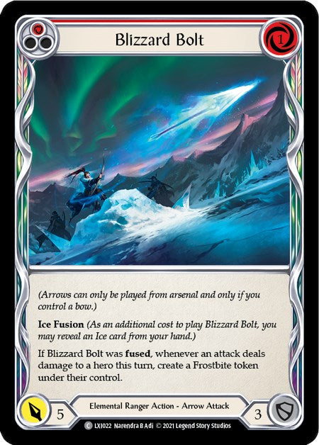 Blizzard Bolt (Red) [LXI022] (Tales of Aria Lexi Blitz Deck)  1st Edition Normal | The CG Realm