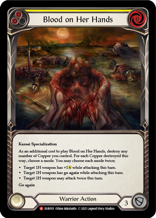 Blood on Her Hands [EVR055] (Everfest)  1st Edition Rainbow Foil | The CG Realm