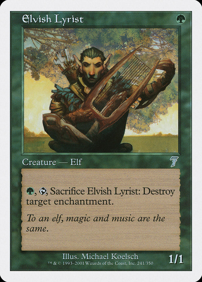 Elvish Lyrist [Seventh Edition] | The CG Realm