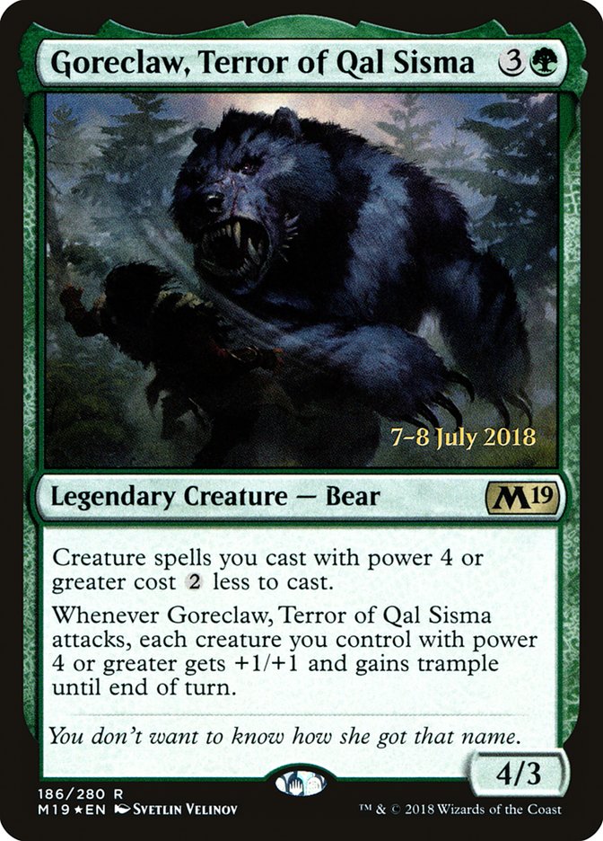 Goreclaw, Terror of Qal Sisma [Core Set 2019 Prerelease Promos] | The CG Realm