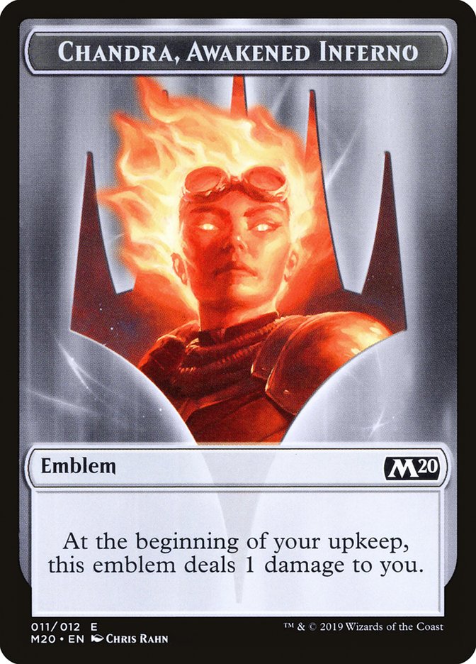 Chandra, Awakened Inferno Emblem [Core Set 2020 Tokens] | The CG Realm