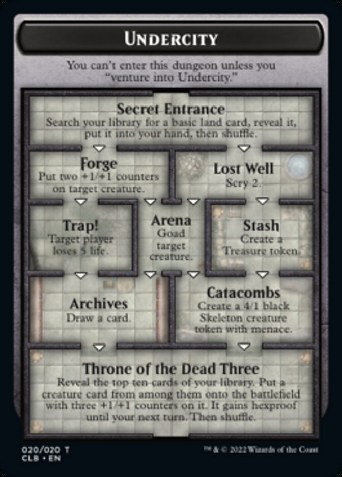 The Initiative // Undercity Double-Sided Token [Commander Legends: Battle for Baldur's Gate Tokens] | The CG Realm