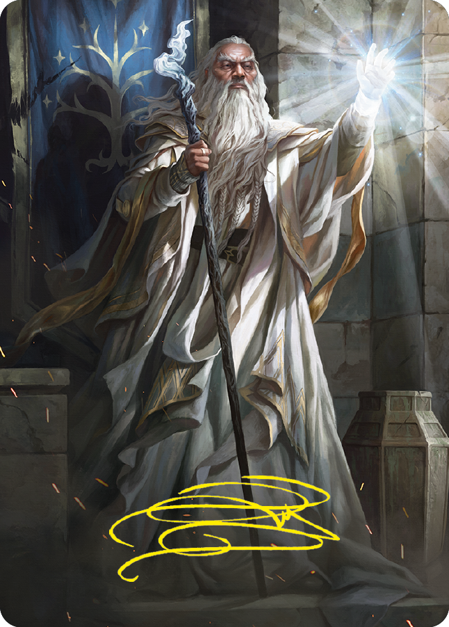 Gandalf the White Art Card (Gold-Stamped Signature) [The Lord of the Rings: Tales of Middle-earth Art Series] | The CG Realm
