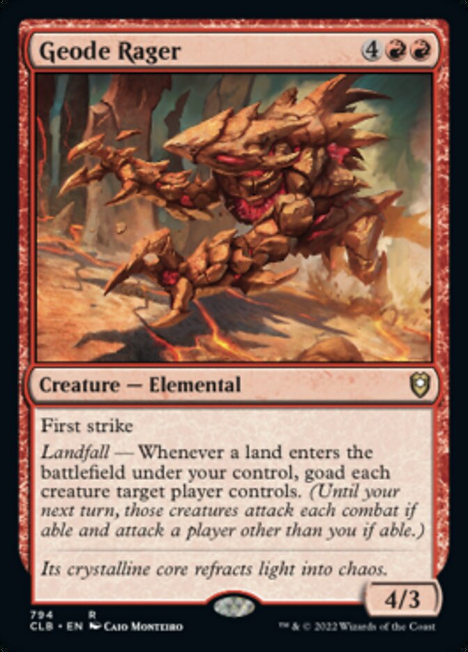 Geode Rager [Commander Legends: Battle for Baldur's Gate] | The CG Realm