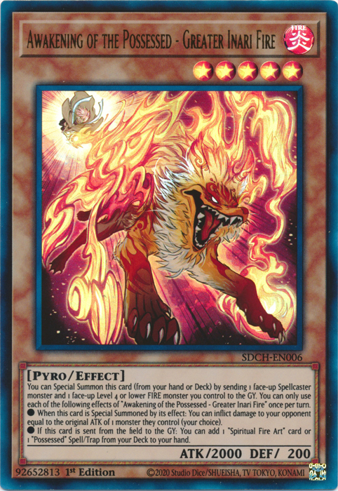 Awakening of the Possessed - Greater Inari Fire [SDCH-EN006] Ultra Rare | The CG Realm
