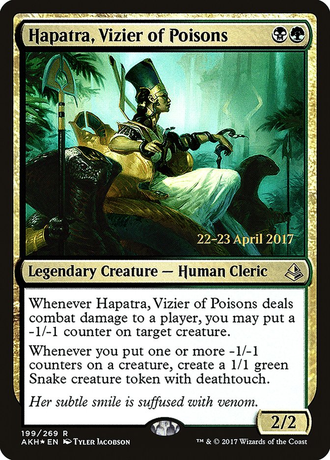 Hapatra, Vizier of Poisons [Amonkhet Prerelease Promos] | The CG Realm