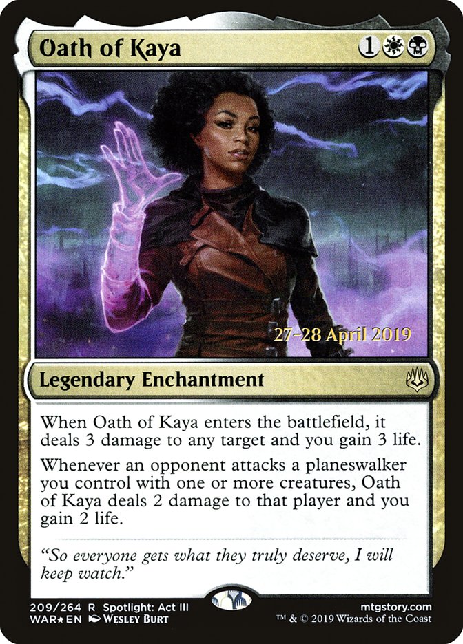 Oath of Kaya [War of the Spark Prerelease Promos] | The CG Realm