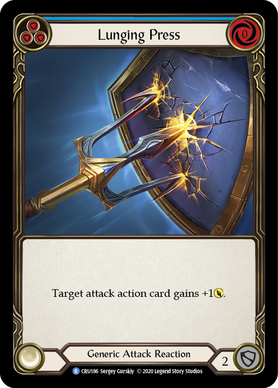 Lunging Press [CRU186] (Crucible of War)  1st Edition Rainbow Foil | The CG Realm