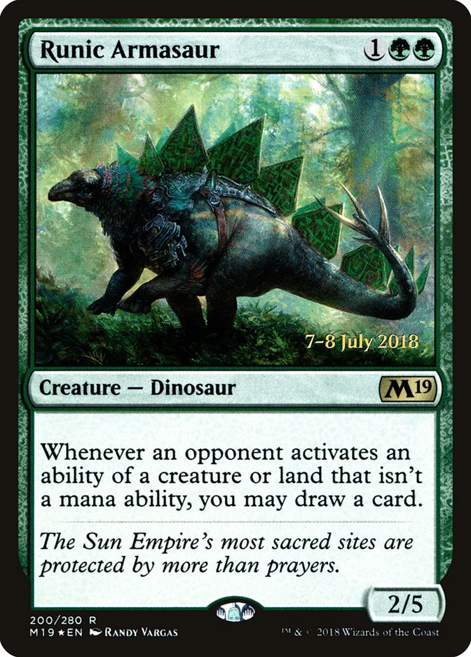 Runic Armasaur [Core Set 2019 Prerelease Promos] | The CG Realm