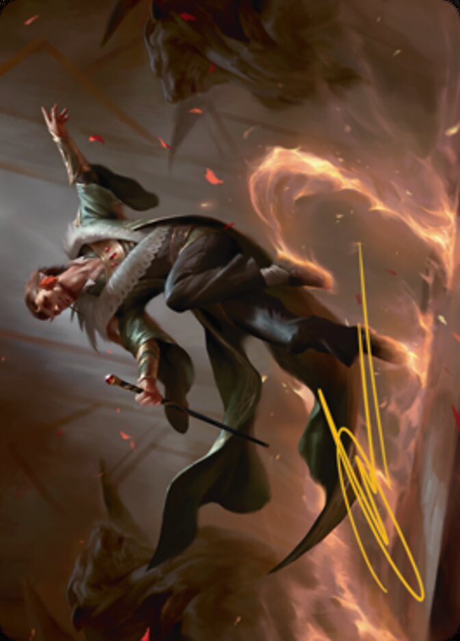 Fleetfoot Dancer Art Card (Gold-Stamped Signature) [Streets of New Capenna Art Series] | The CG Realm