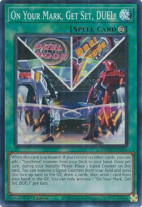 On Your Mark, Get Set, DUEL! [MAZE-EN016] Super Rare | The CG Realm