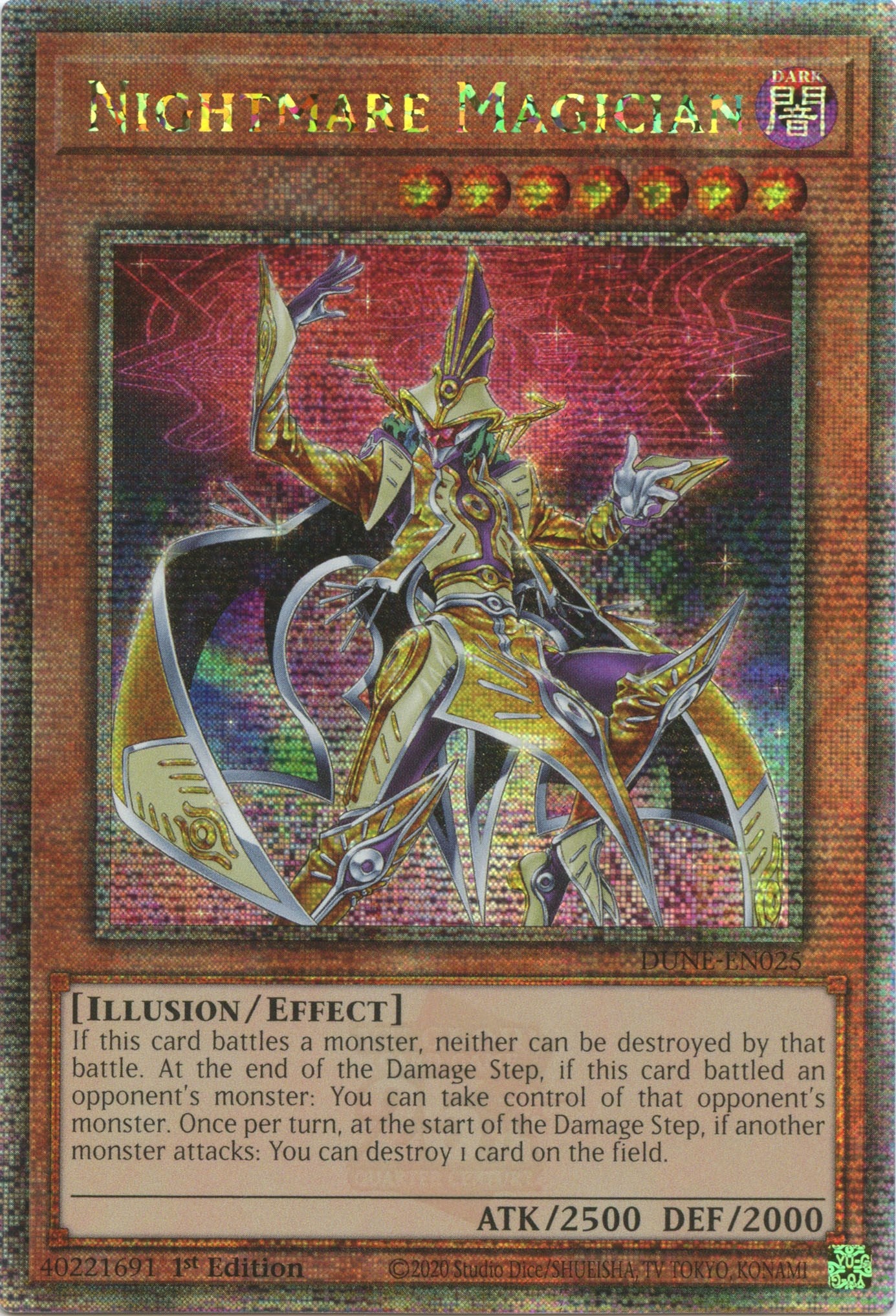 Nightmare Magician [DUNE-EN025] Quarter Century Secret Rare | The CG Realm