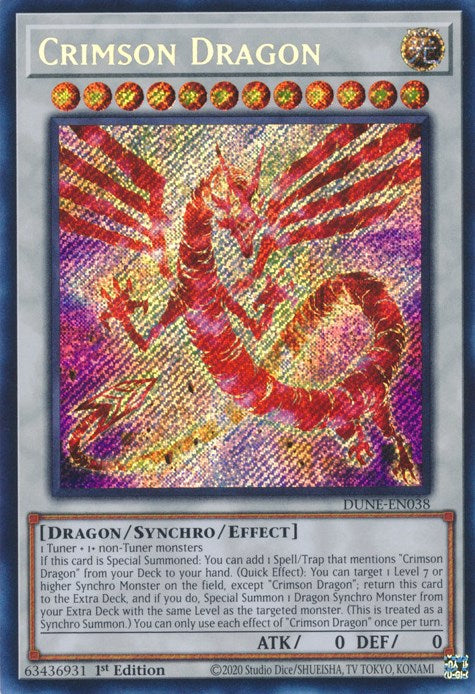 Crimson Dragon [DUNE-EN038] Secret Rare | The CG Realm