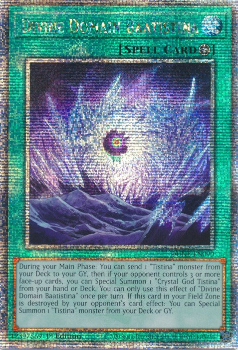 Divine Domain Baatistina [DUNE-EN090] Quarter Century Secret Rare | The CG Realm