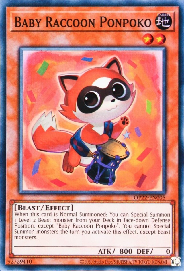 Baby Raccoon Ponpoko [OP22-EN005] Super Rare | The CG Realm