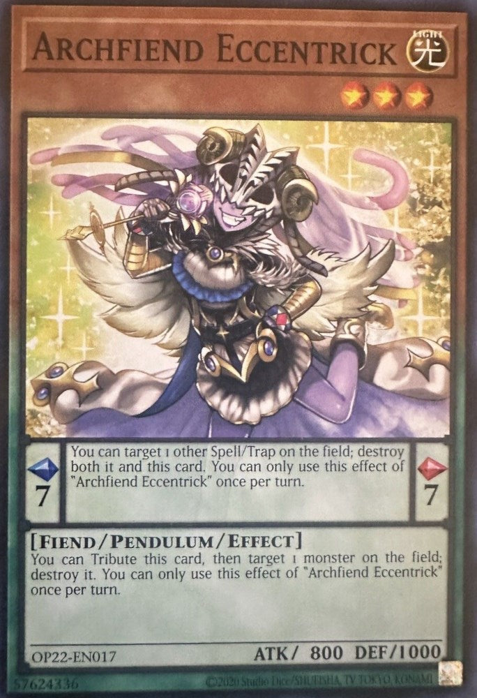 Archfiend Eccentrick [OP22-EN017] Common | The CG Realm