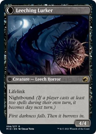 Curse of Leeches (MID-094) - Innistrad: Midnight Hunt: (Double Faced Transform)