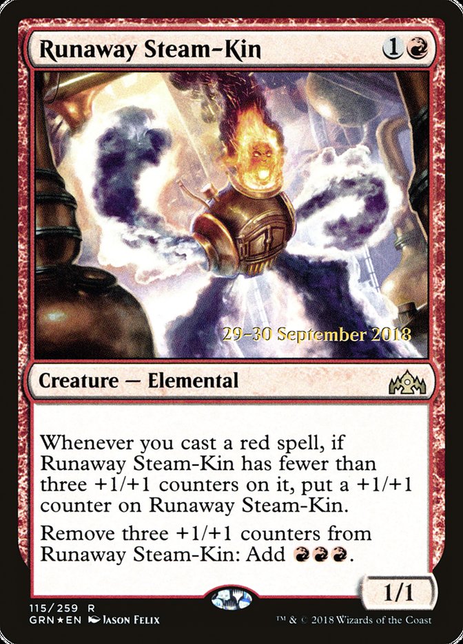 Runaway Steam-Kin [Guilds of Ravnica Prerelease Promos] | The CG Realm