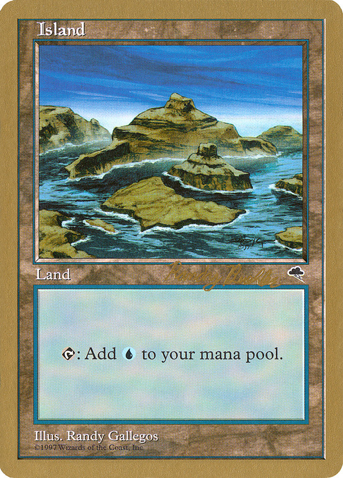 Island (rb338) (Randy Buehler) [World Championship Decks 1998] | The CG Realm