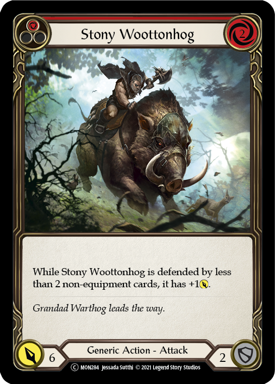 Stony Woottonhog (Red) [U-MON284-RF] (Monarch Unlimited)  Unlimited Rainbow Foil | The CG Realm