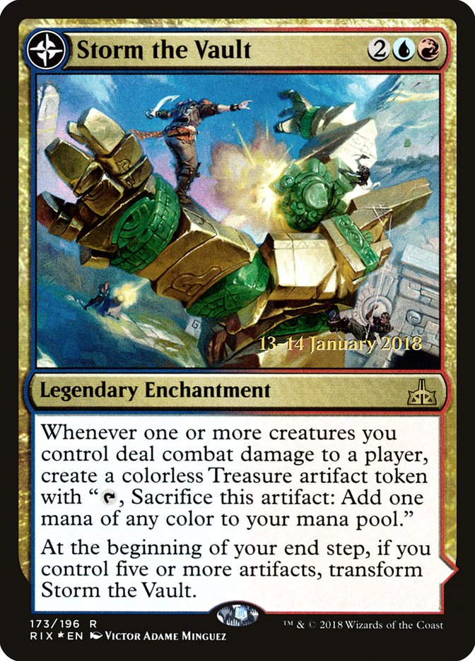 Storm the Vault (PRE-173) - Rivals of Ixalan Promos: (compasslanddfc) Foil