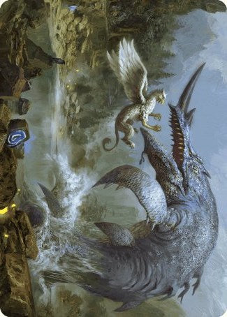 Horned Loch-Whale Art Card [Wilds of Eldraine Art Series] | The CG Realm