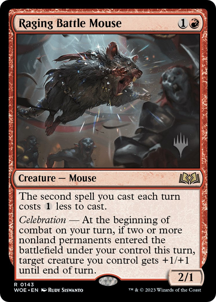 Raging Battle Mouse (Promo Pack) [Wilds of Eldraine Promos] | The CG Realm