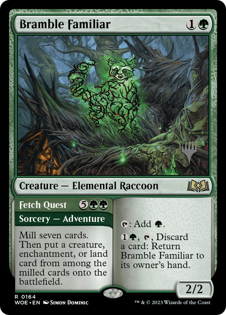 Bramble Familiar // Fetch Quest (Promo Pack) [Wilds of Eldraine Promos] | The CG Realm