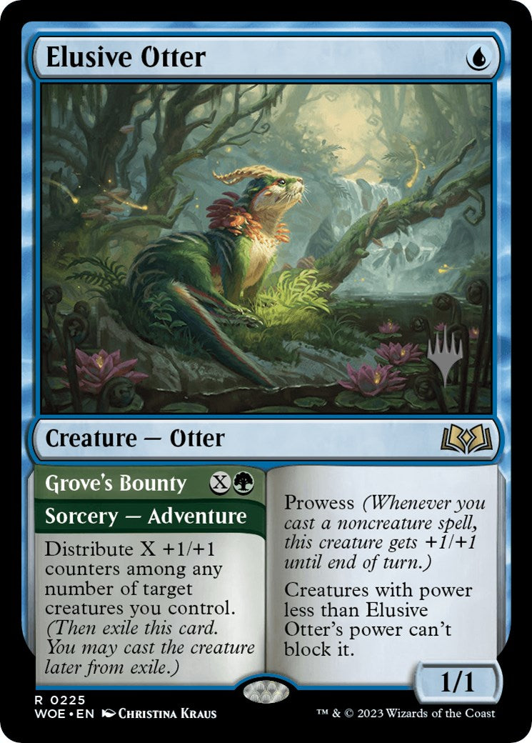 Elusive Otter // Grove's Bounty (Promo Pack) [Wilds of Eldraine Promos] | The CG Realm