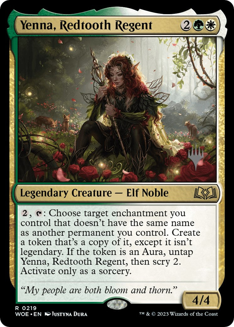 Yenna, Redtooth Regent (Promo Pack) [Wilds of Eldraine Promos] | The CG Realm