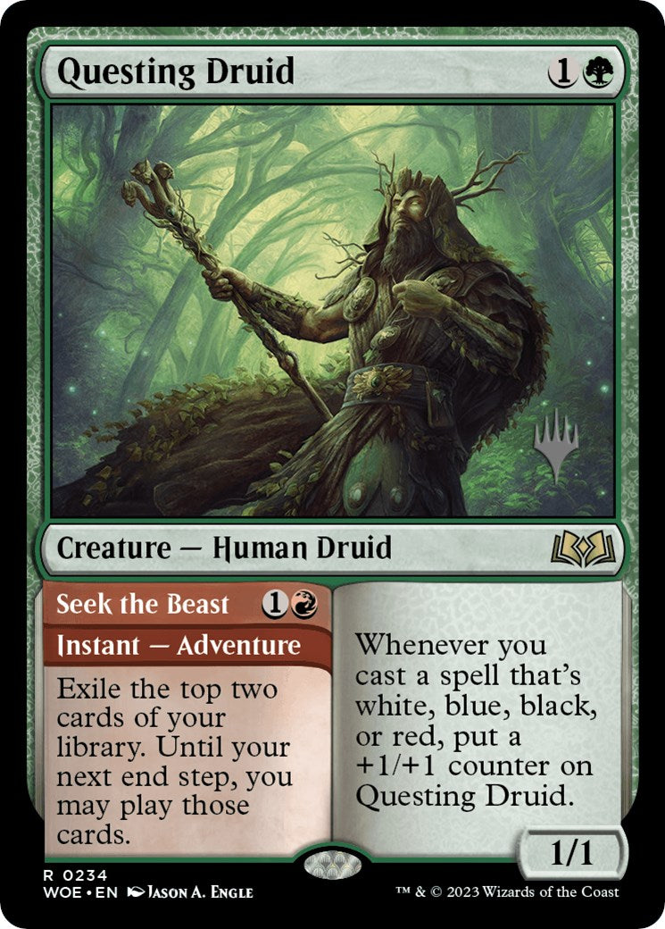 Questing Druid (Promo Pack) [Wilds of Eldraine Promos] | The CG Realm