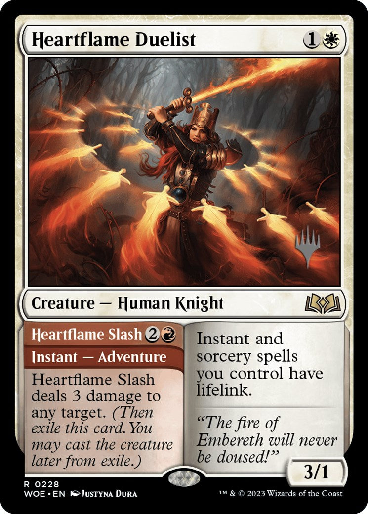 Heartflame Duelist // Heatflame Duelist (Promo Pack) [Wilds of Eldraine Promos] | The CG Realm