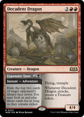 Decadent Dragon // Expensive Taste (Promo Pack) [Wilds of Eldraine Promos] | The CG Realm