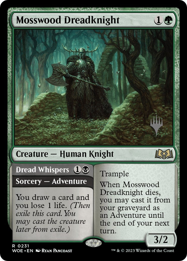 Mosswood Dreadknight // Dread Whispers (Promo Pack) [Wilds of Eldraine Promos] | The CG Realm