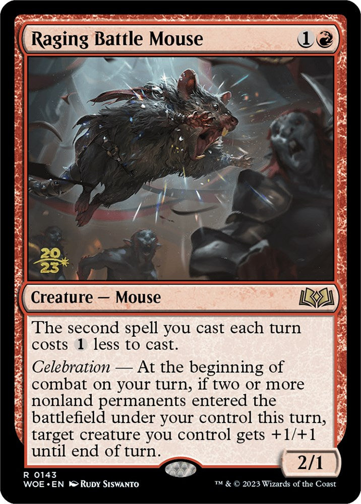 Raging Battle Mouse [Wilds of Eldraine Prerelease Promos] | The CG Realm