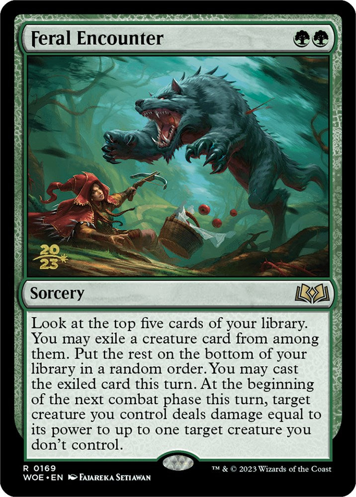Feral Encounter [Wilds of Eldraine Prerelease Promos] | The CG Realm