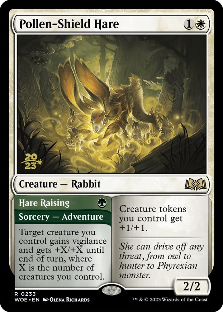 Pollen-Shield Hare (PRE-233) - Wilds of Eldraine Promos Foil