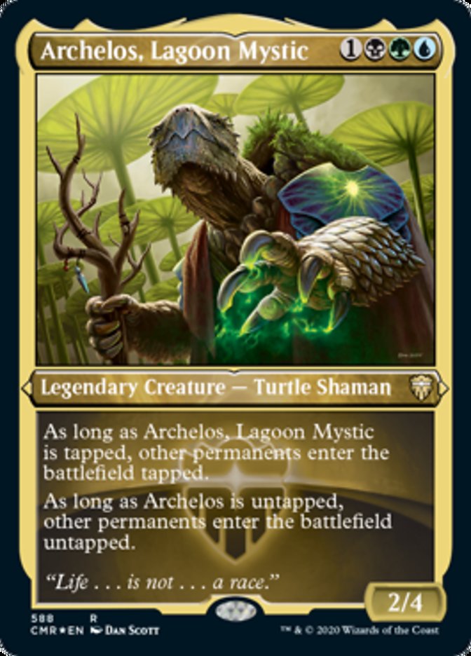 Archelos, Lagoon Mystic (Etched) [Commander Legends] | The CG Realm