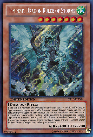Tempest, Dragon Ruler of Storms [CT10-EN004] Secret Rare | The CG Realm
